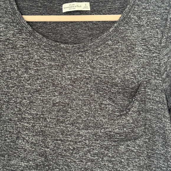Abercrombie & Fitch Women's Slouchy Slub Tee Heather Gray Grey Size Small S - Picture 2 of 5